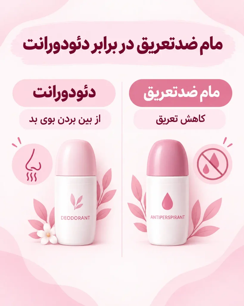 مقایسه مام ضد تعریق و دئودورانت