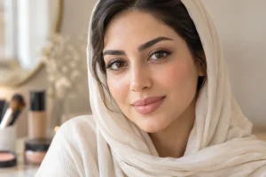 آموزش آرایش صورت و لب با کرم پودر، رژگونه و رژ لب طبیعی