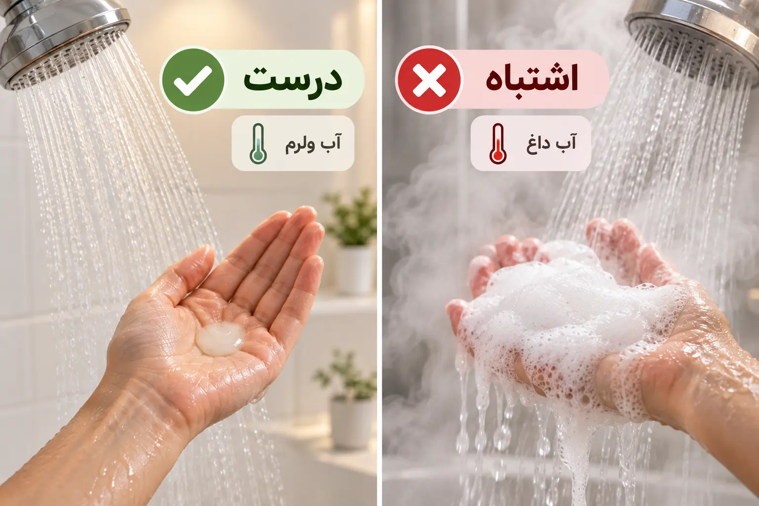 اشتباه رایج و روش درست شستشوی مو با شامپو بدون سولفات