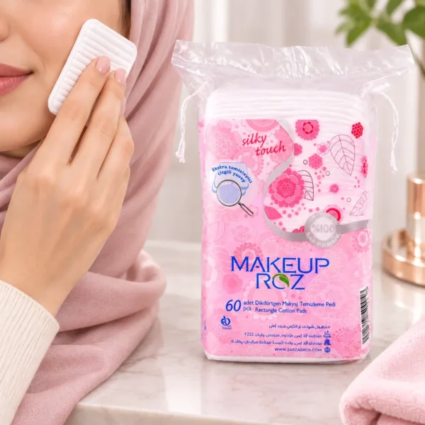پد آرایشی میکاپ رز مستطیلی بسته 60 عددی - تصویر ۵